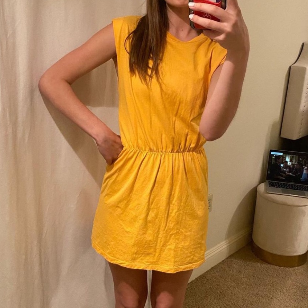 Orange mini dress